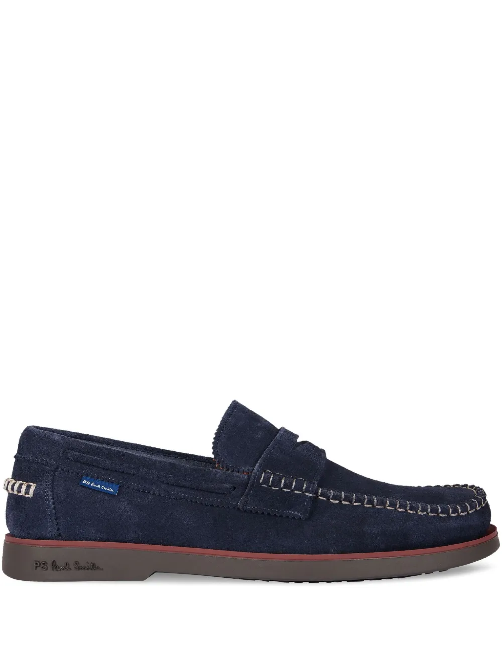 PS Paul Smith Suède loafers met stiksels Blauw