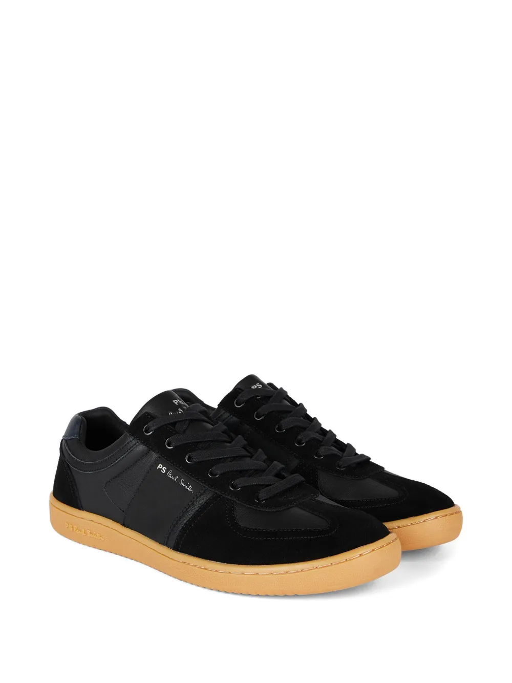 PS Paul Smith Roberto leren suède sneakers Zwart