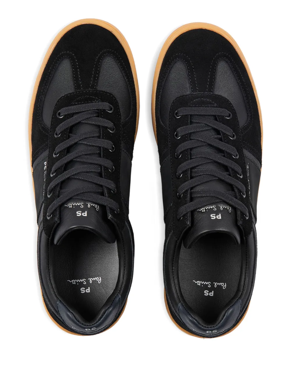 PS Paul Smith Roberto leren suède sneakers Zwart