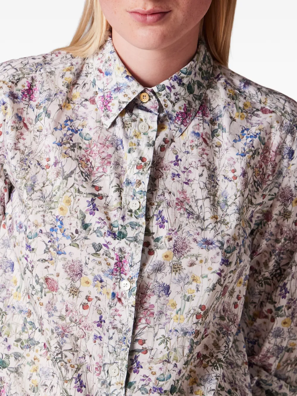 Paul Smith Floral Buttoned Shirt In Multi