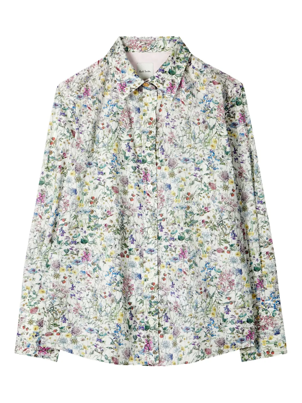 Paul Smith Hemd mit Blumen-Knöpfen - Weiß