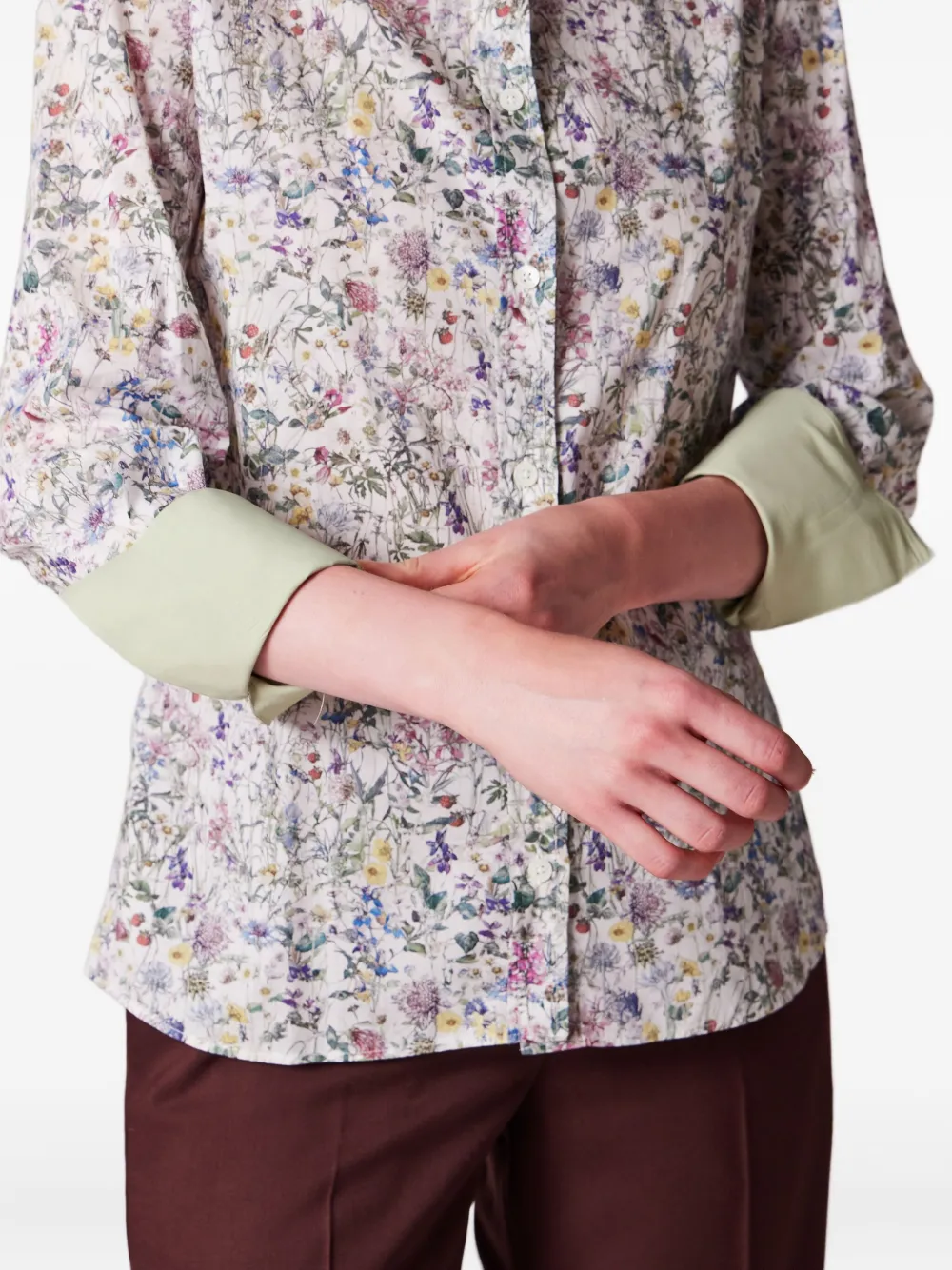 Paul Smith Floral Buttoned Shirt In Multi