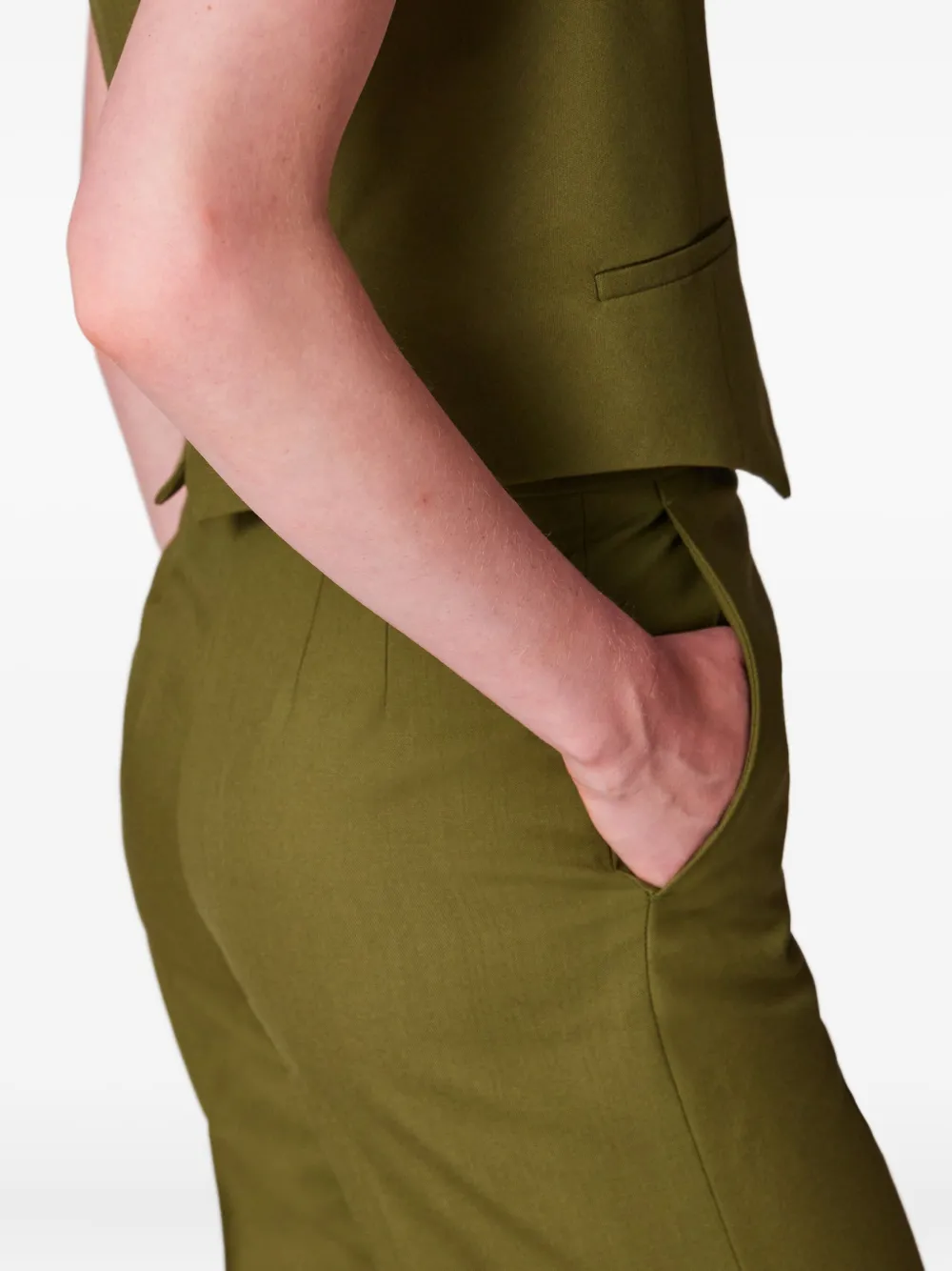 Ps By Paul Smith Pressed-crease Trousers In Green