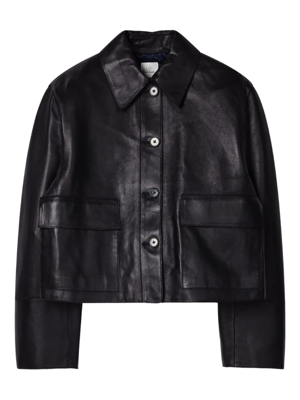 Paul Smith buttoned leather jacket | Black | Image 1
