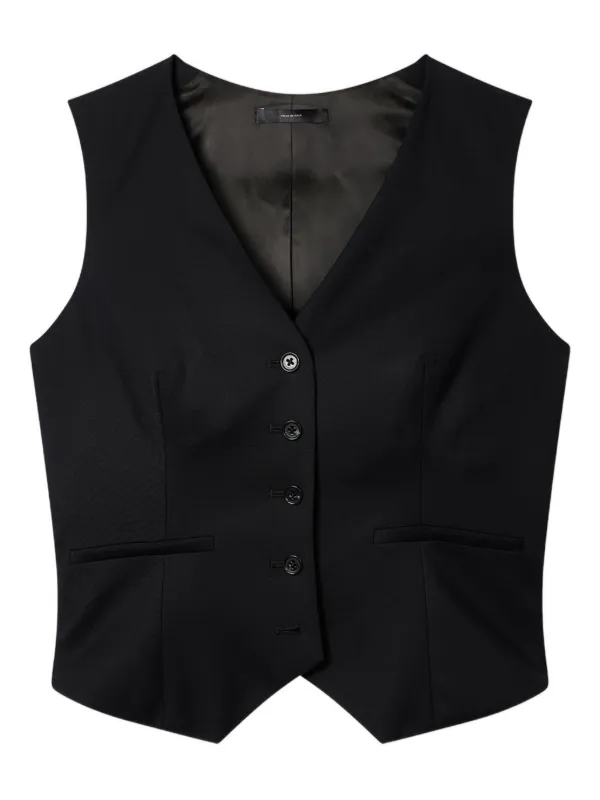 Paul Smith Buttoned Waistcoat in Black