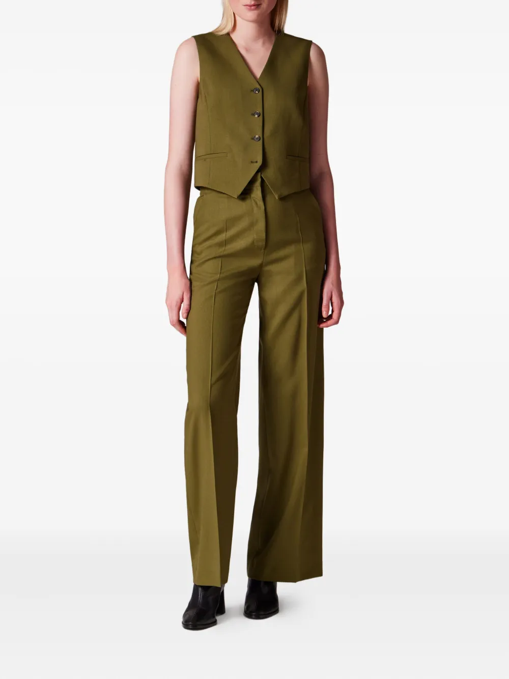  Ps Paul Smith Buttoned Waistcoat - Green 