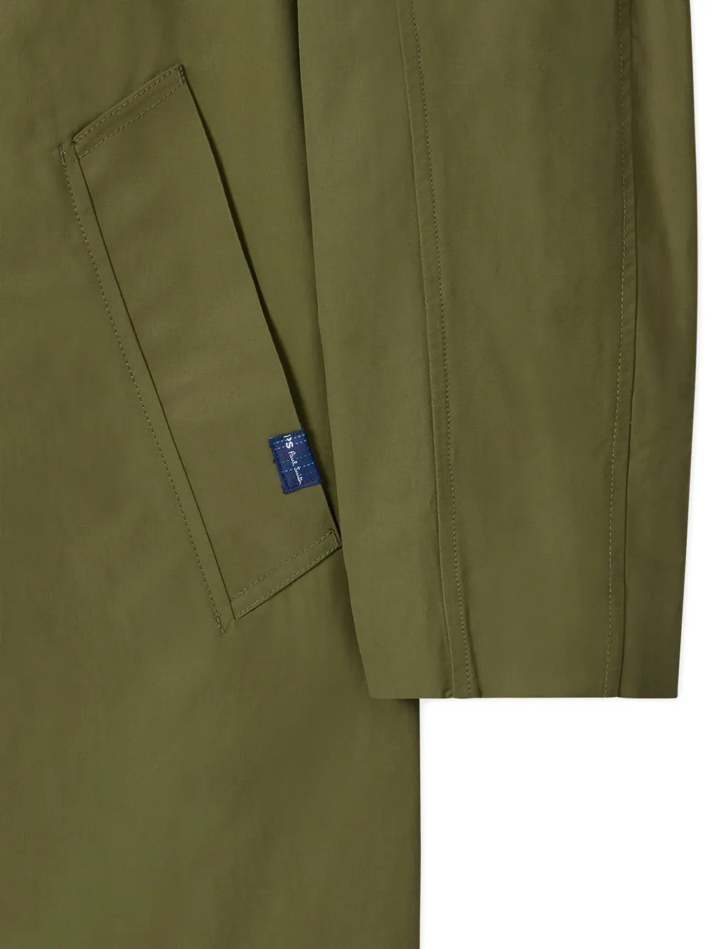Point-Collar Single-Breasted Coat