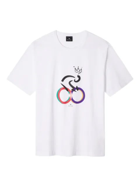 PS Paul Smith cyclist-print cotton T-shirt