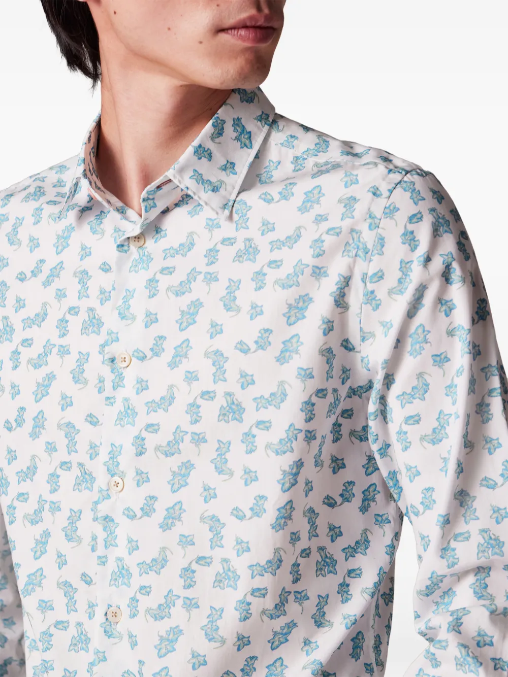PS Paul Smith Overhemd met bloemenprint Wit