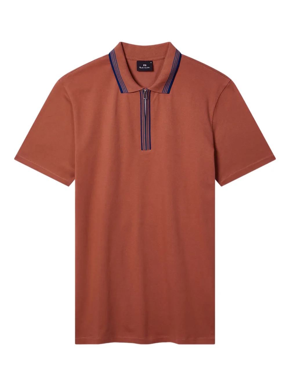 PS Paul Smith Polo con colletto a righe - Marrone