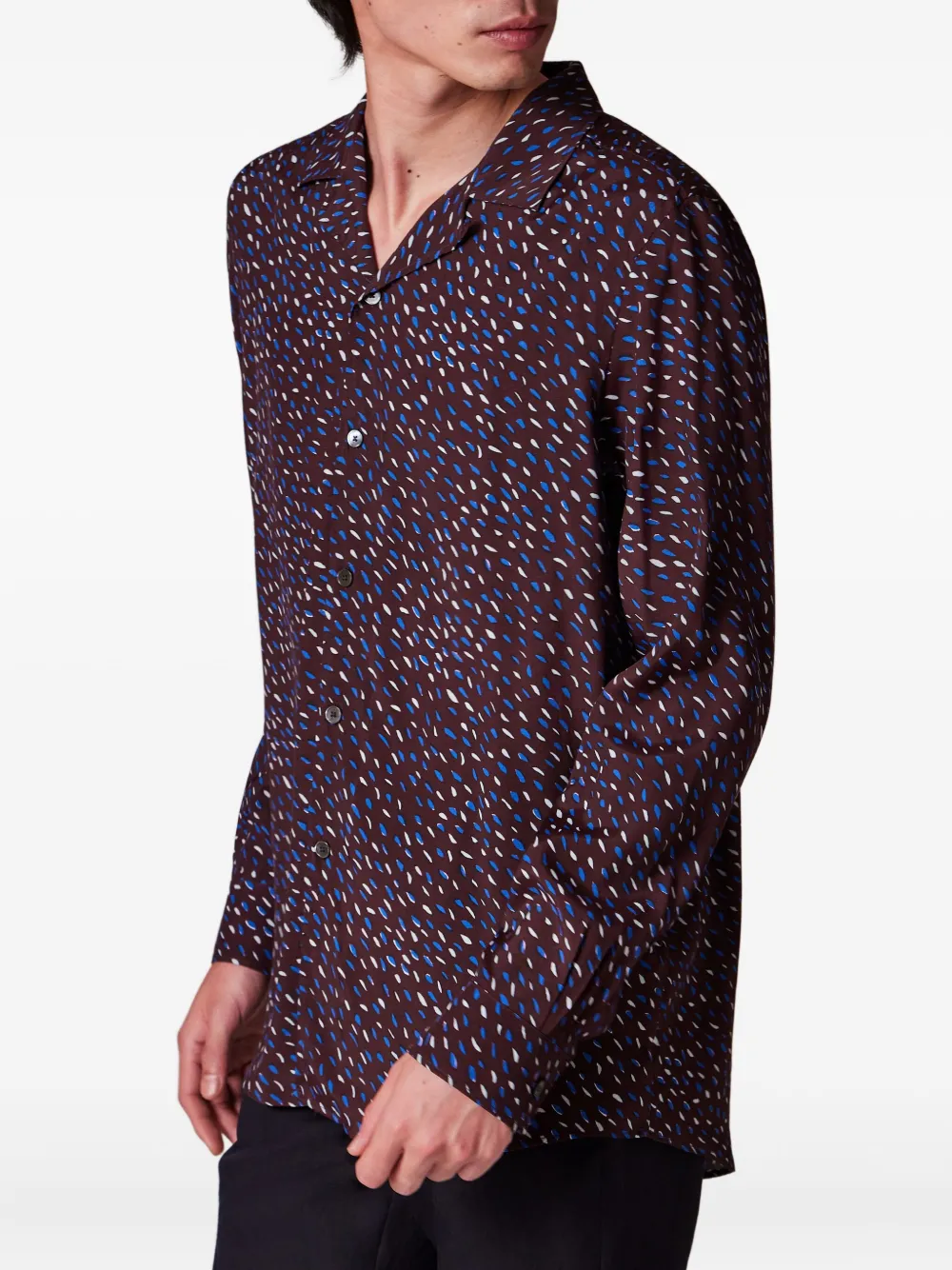 Paul Smith Screen Dance Print Camp-collar Shirt - Red 