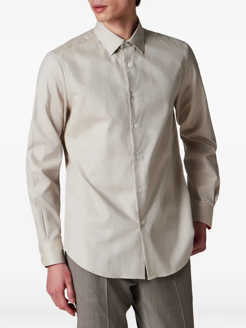 Paul Smith cuff-detail shirt - Grijs