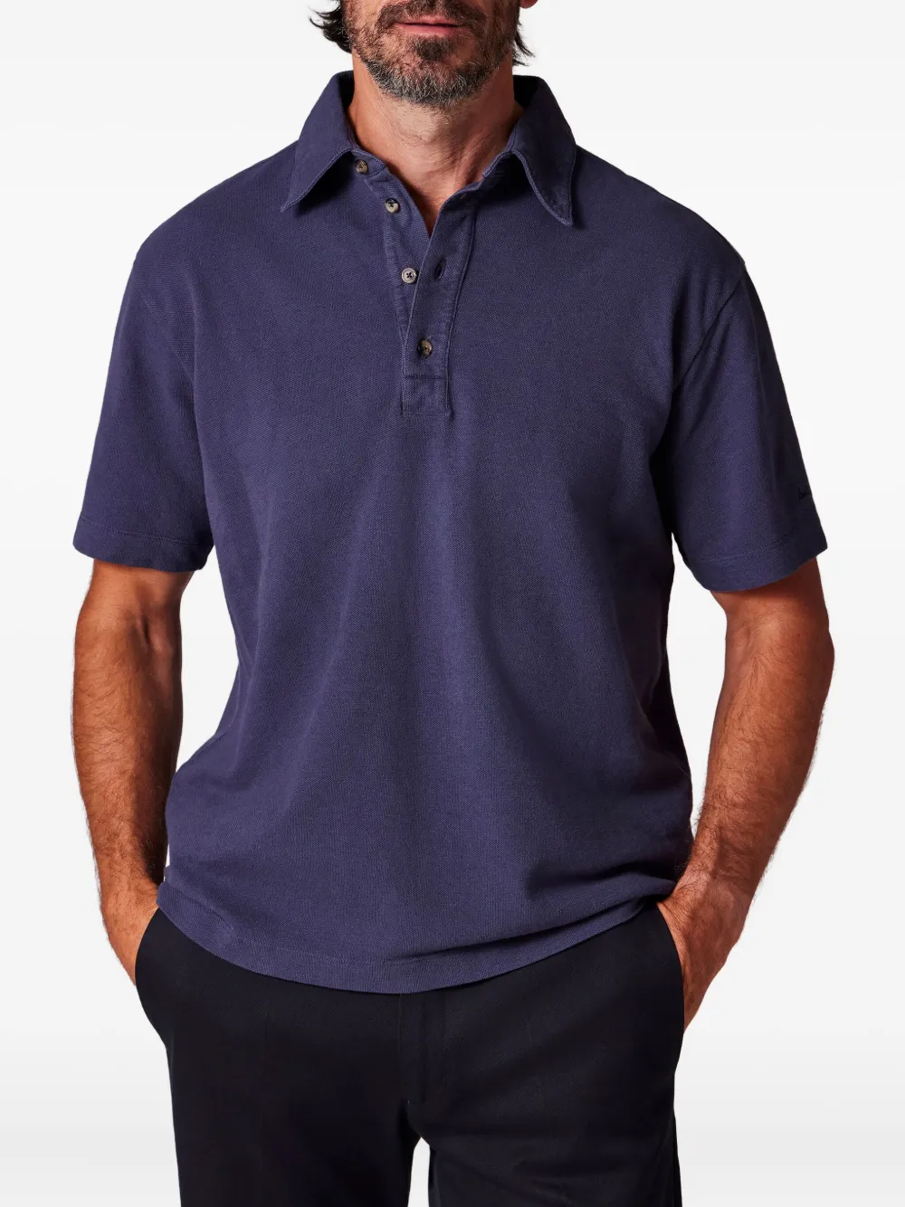 Paul Smith Poloshirt met geborduurd logo - Blauw