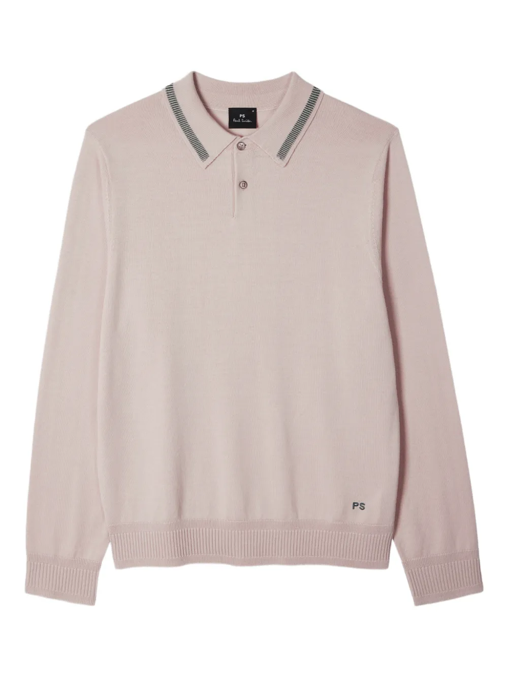 PS Paul Smith striped-collar polo shirt - Toni neutri
