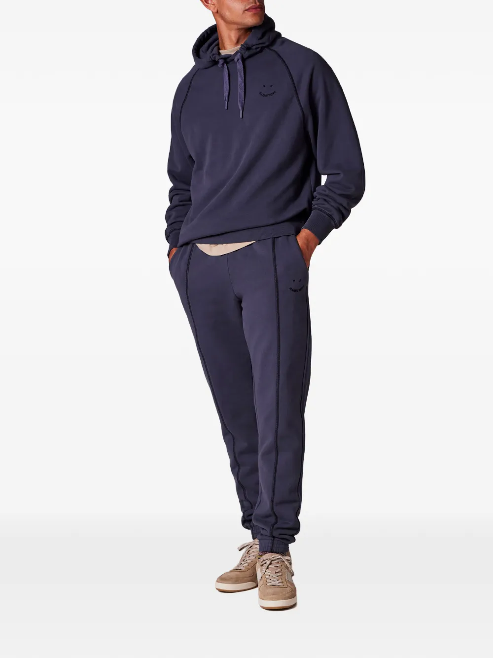 PS Paul Smith drawstring-fastening seam track pants - Blauw