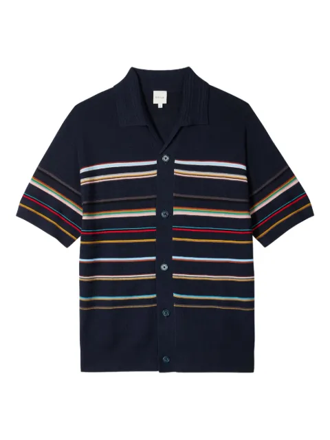 Paul Smith signatur-stribet skjorte i strik med knapper