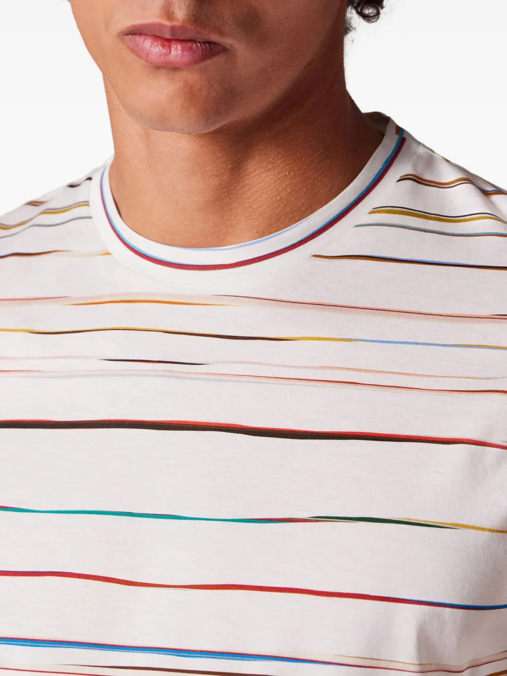 Paul Smith Striped Crewneck T-shirt In White
