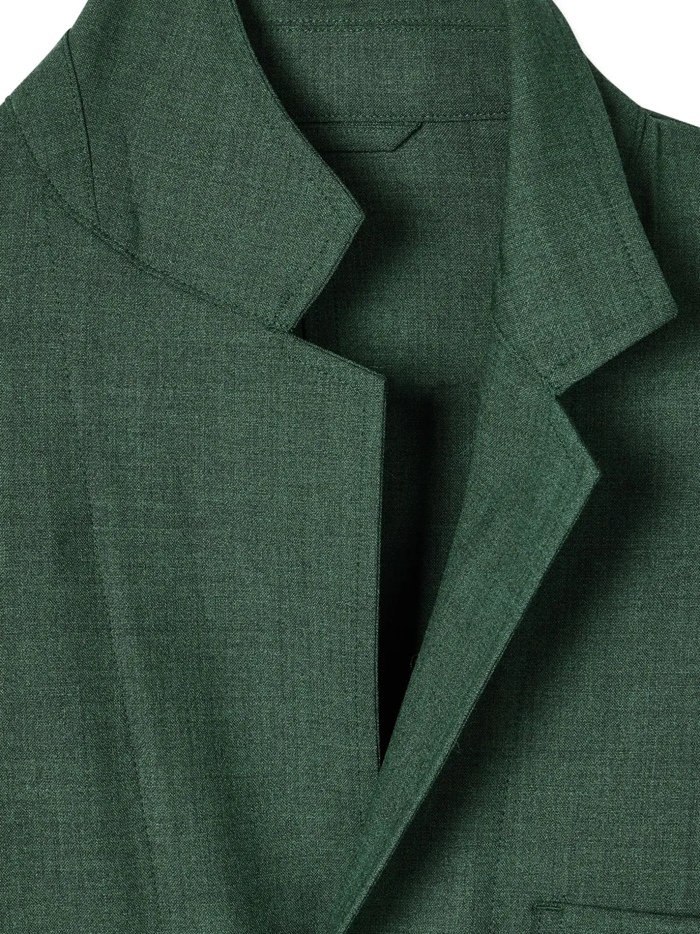 Paul Smith Dark Green Overdyed Marl Wool Three-button Blazer In Green