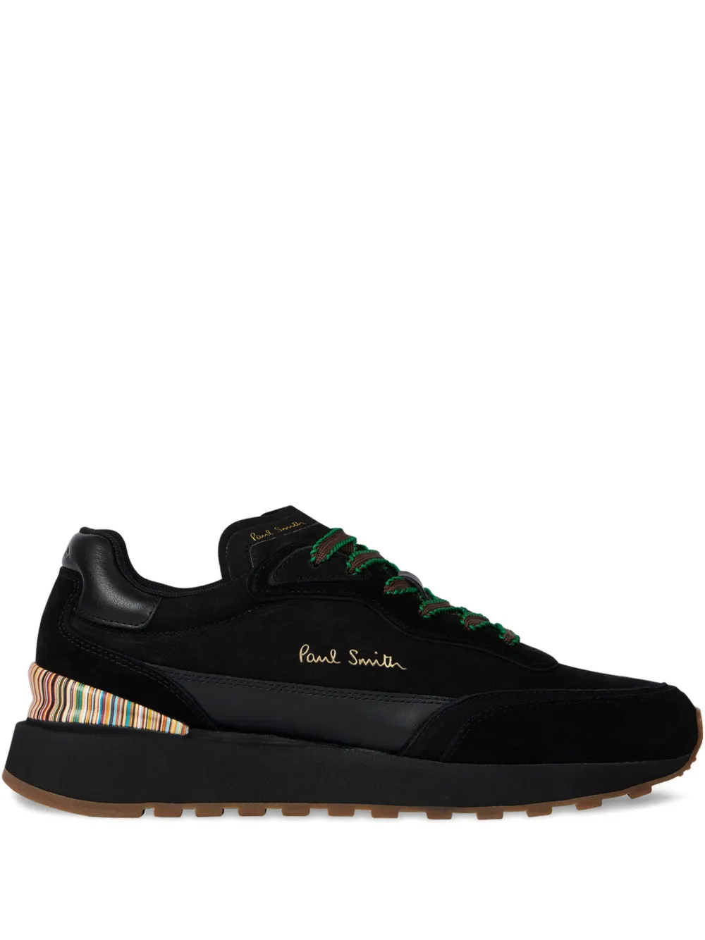 Paul Smith Aston Striped Heel Sneakers In Black