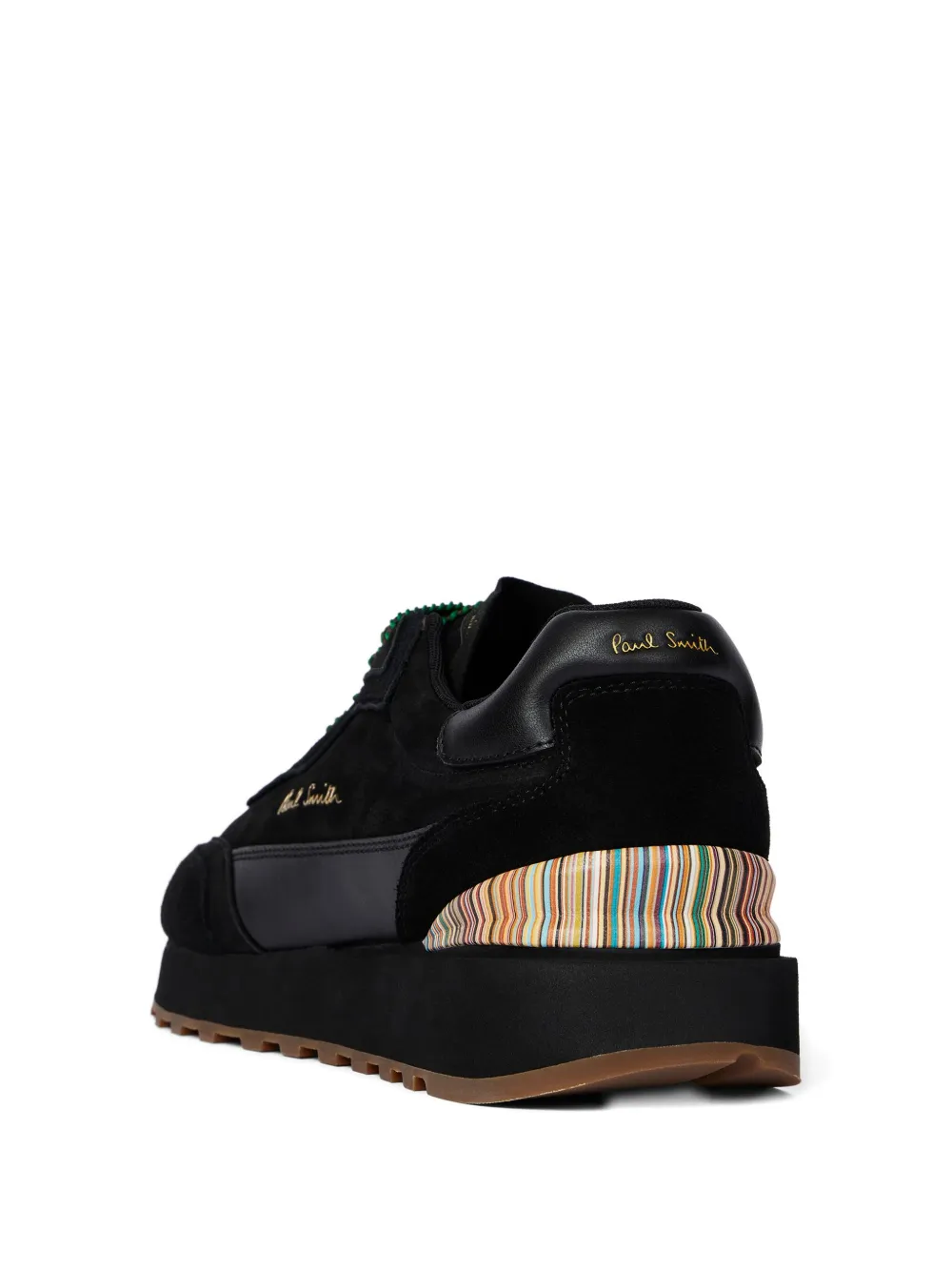 Paul Smith Aston Striped Heel Sneakers In Black