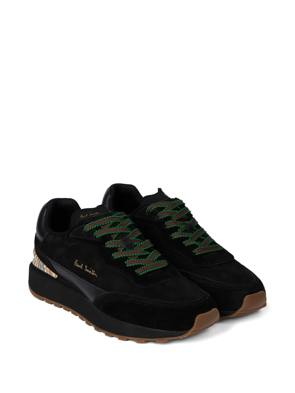 Paul Smith Aston Striped Heel Sneakers In Black