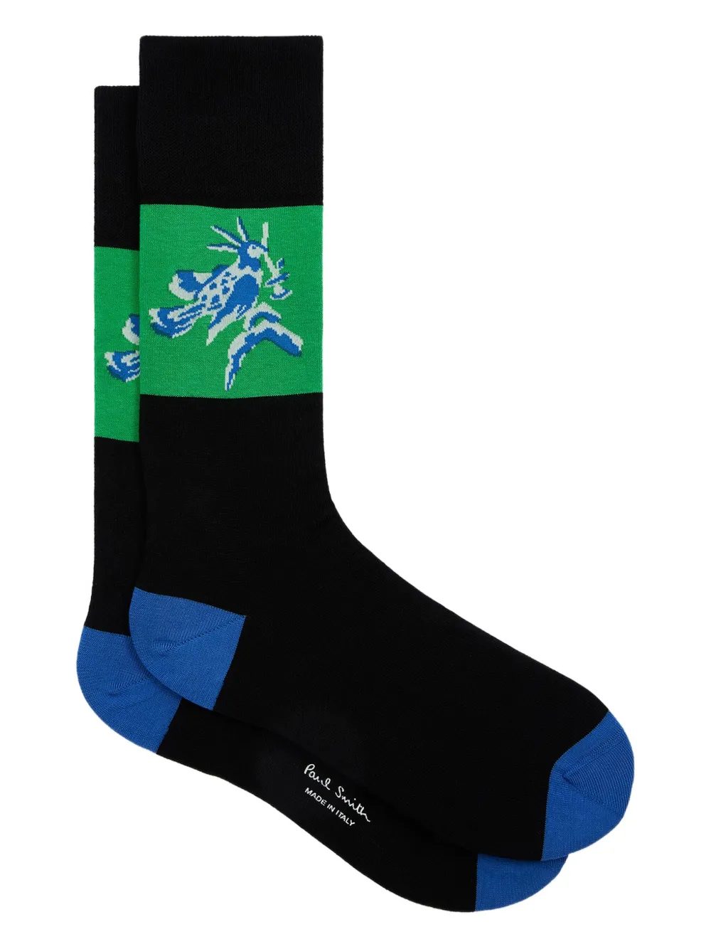 Paul Smith bird-print panelled socks | Black | Image 1
