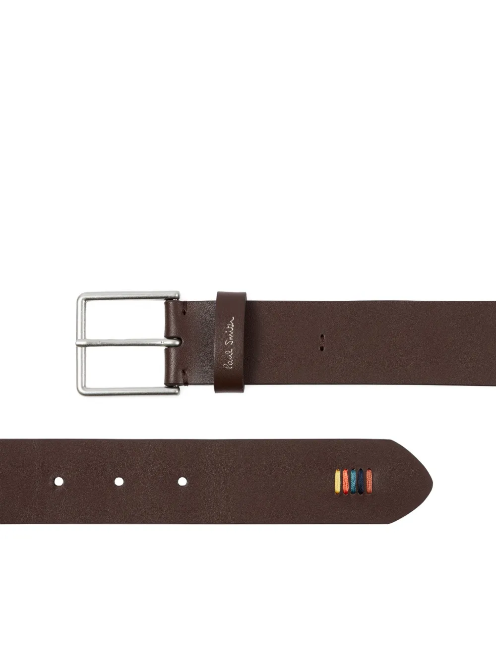 Paul Smith Artist Stripe Belt In Brown