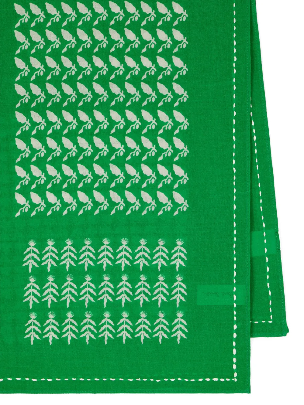 Paul Smith Sjaal met bloemen-insectprint - Groen