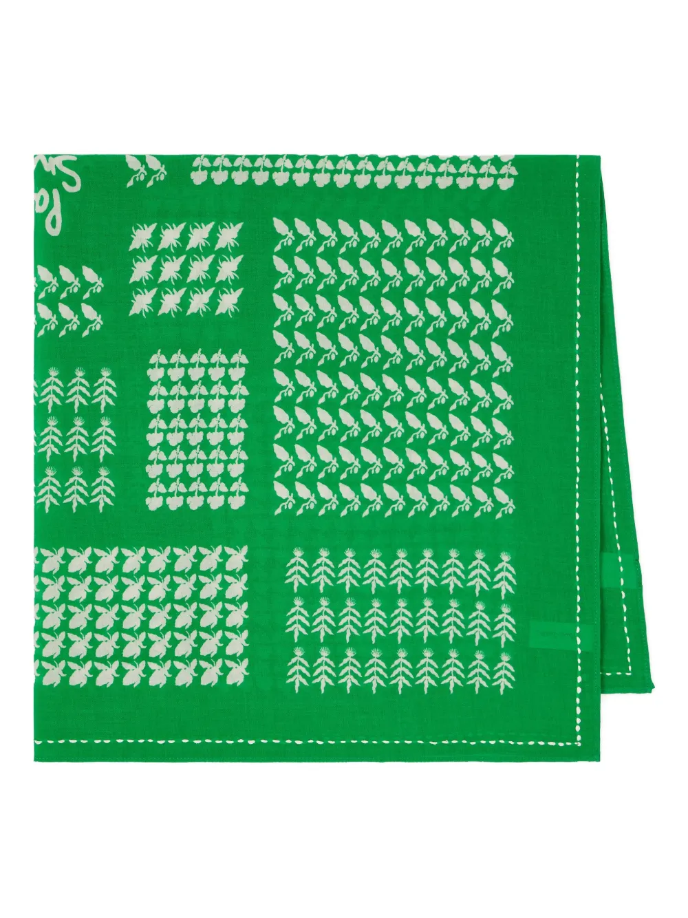 Paul Smith printed cotton scarf | Green | Image 1