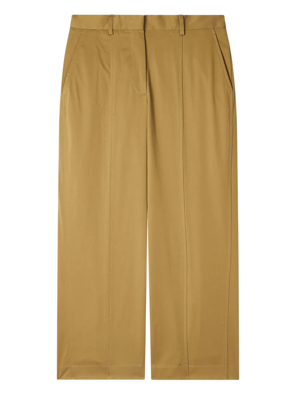 Paul Smith Seam-detail Cropped Trousers In Brown