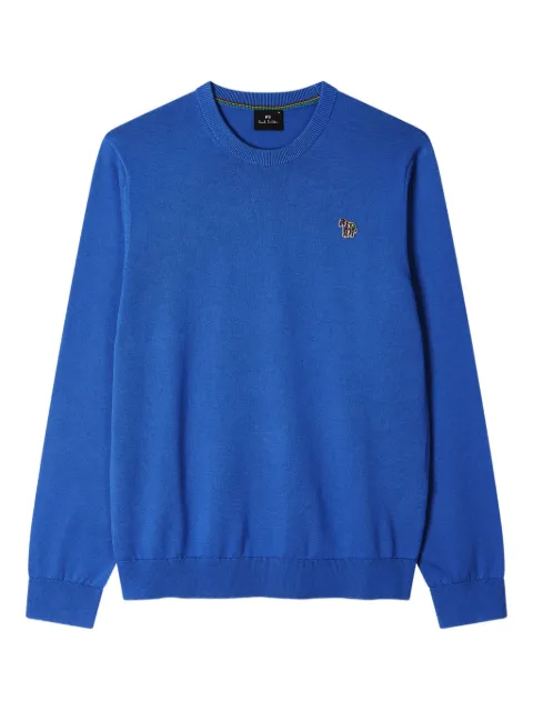 PS Paul Smith Zebra-motif crew-neck sweater