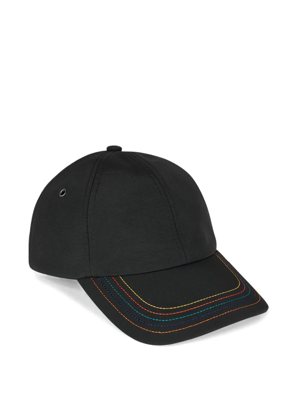 Paul Smith topstitching-detail baseball cap | Black | Image 1