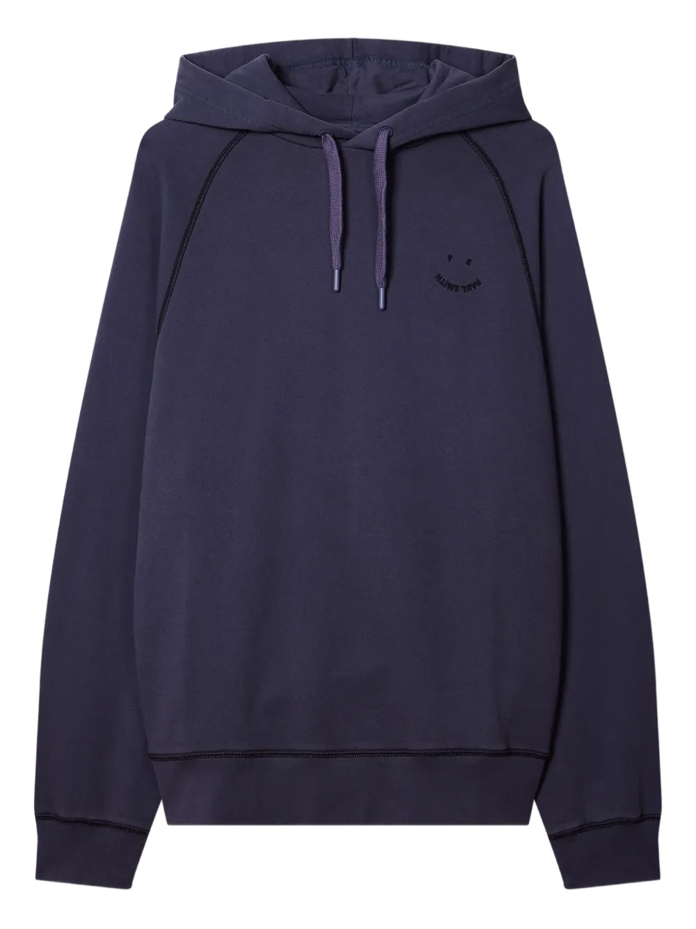 PS Paul Smith Felpa Happy con maniche raglan e cappuccio - Grigio