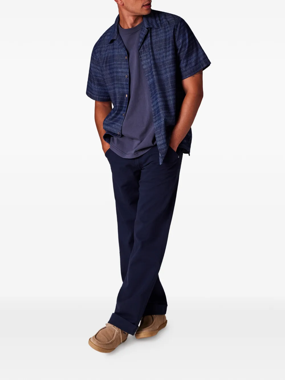 PS Paul Smith logo-pacth shirt - Blauw