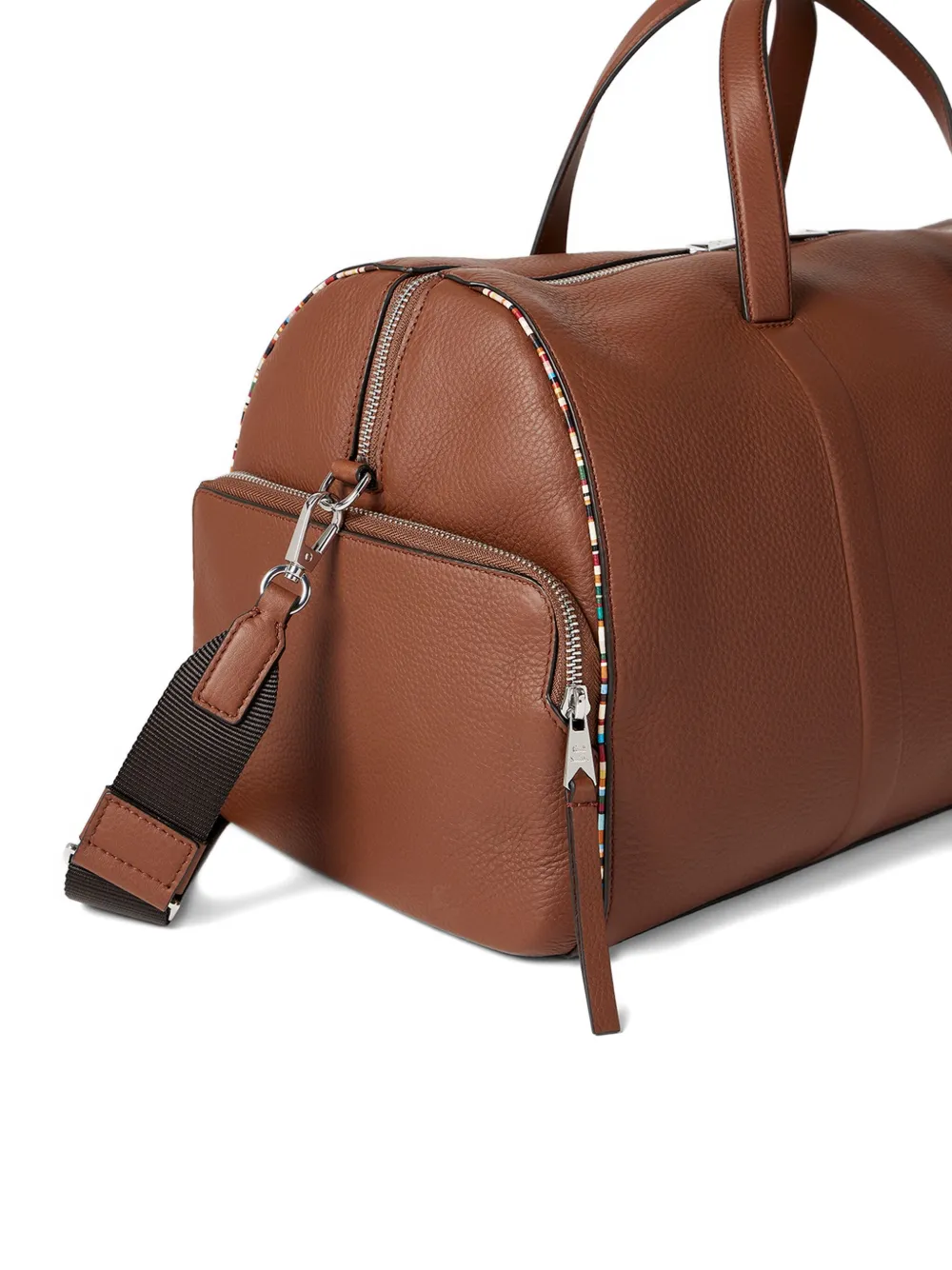 Paul Smith Leren reistas met rits Bruin