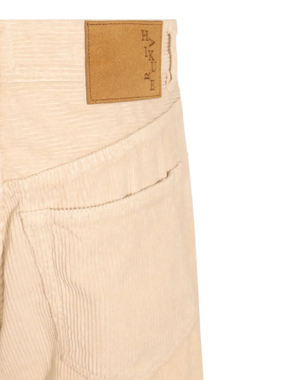 Haikure Katoenen broek met ribfluwelen textuur Beige