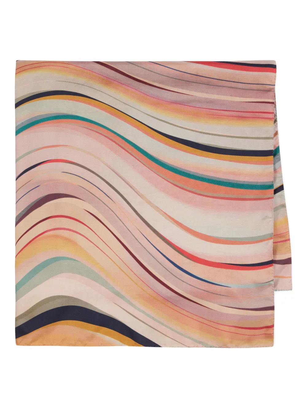 Paul Smith Striped Wavy Scarf In Multi