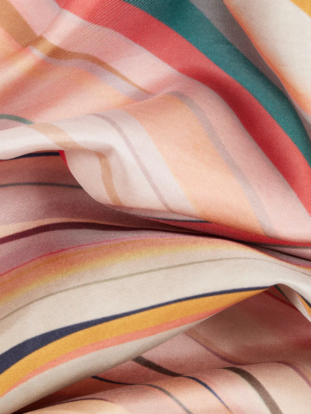 Paul Smith Striped Wavy Scarf In Multi