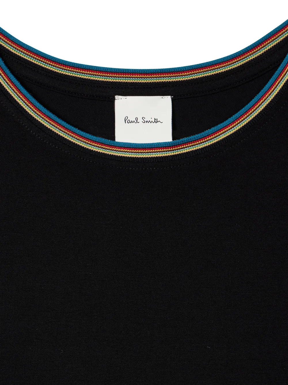 Paul Smith Stripe-trim T-shirt In Black