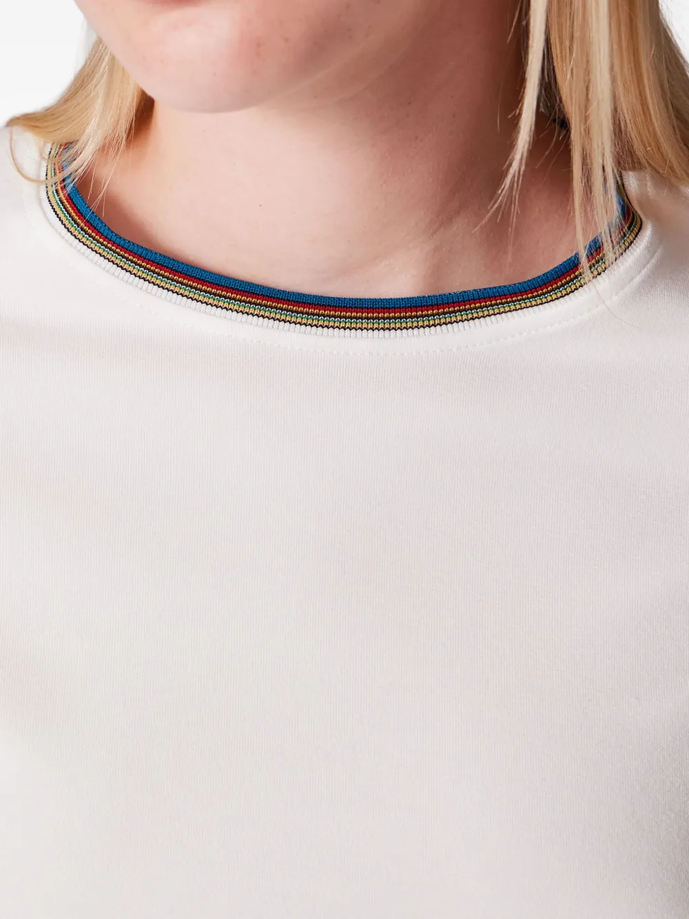 Paul Smith T-shirt met gestreepte afwerking Wit