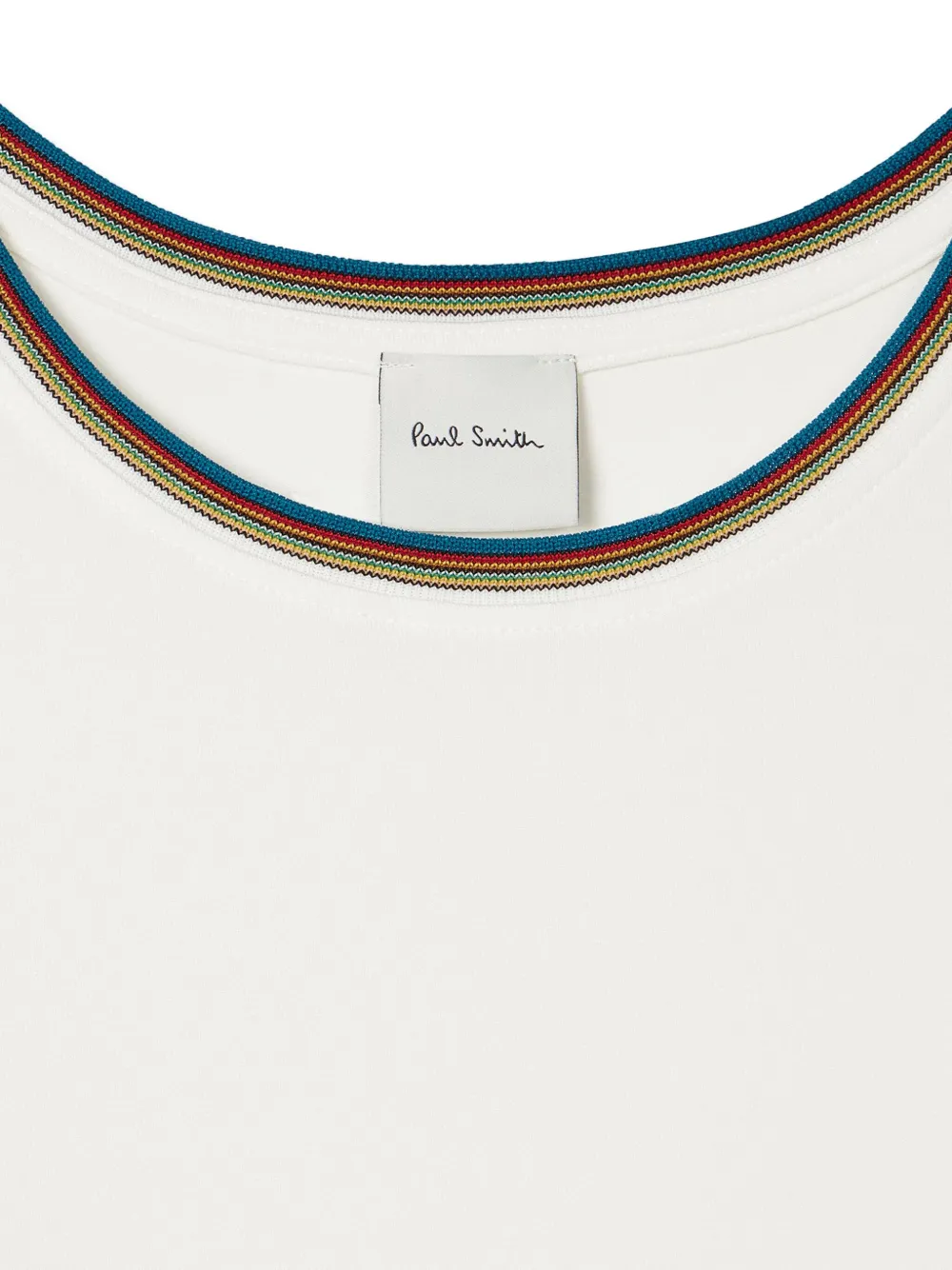 Paul Smith T-shirt met gestreepte afwerking Wit