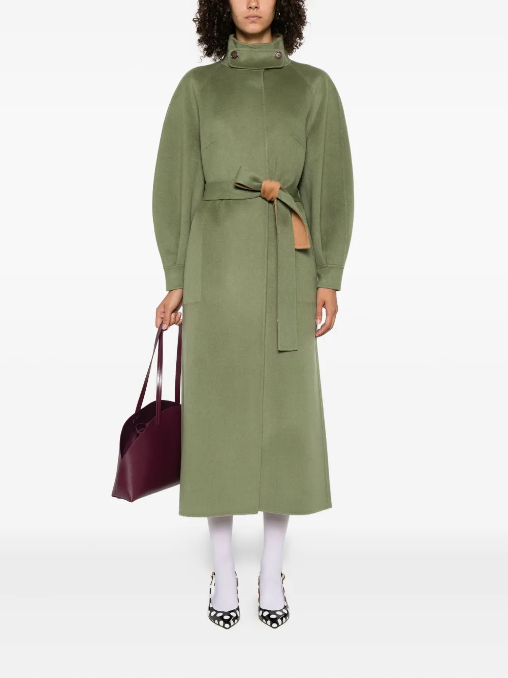 ALICIA AUDREY Olympia balloon-sleeve belted coat | Trench Coats & Raincoats | Image 2