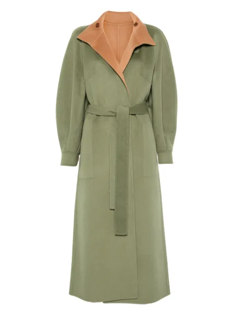 ALICIA AUDREY Olympia balloon-sleeve belted coat