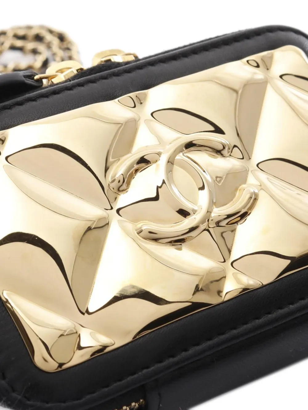 CHANEL Pre-Owned 2021 Extra Mini CC Quilted Golden Plate Vanity crossbody bag | Pre-Owned | Image 2