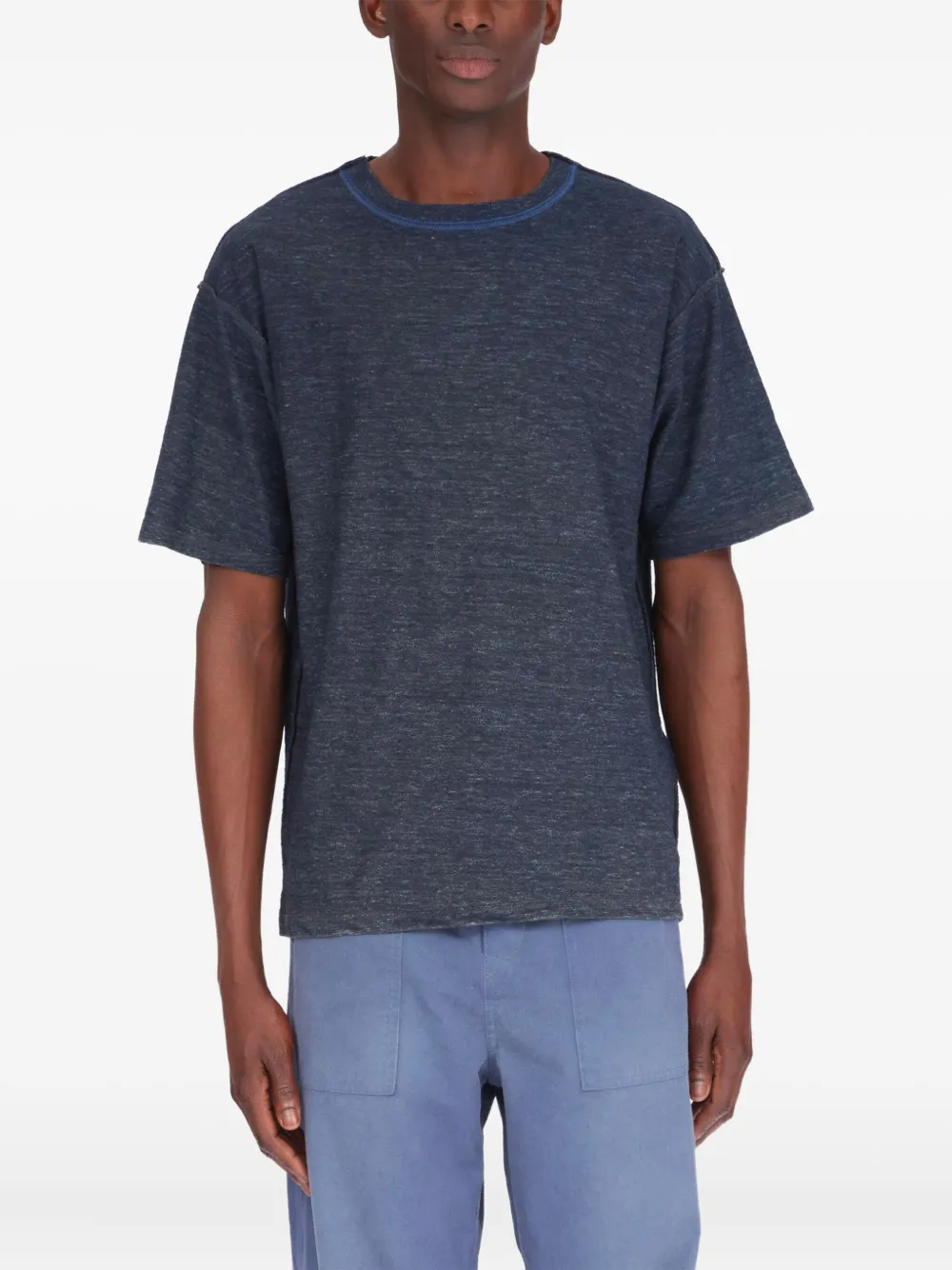 Maison Margiela T-shirt con dettaglio cuciture - Blu