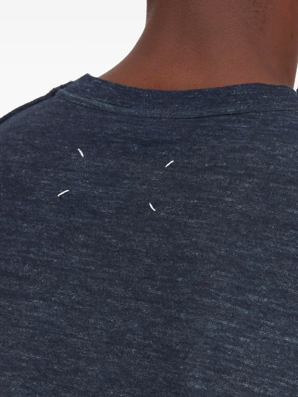 Maison Margiela T-shirt met kenmerkend vier stiksels Blauw