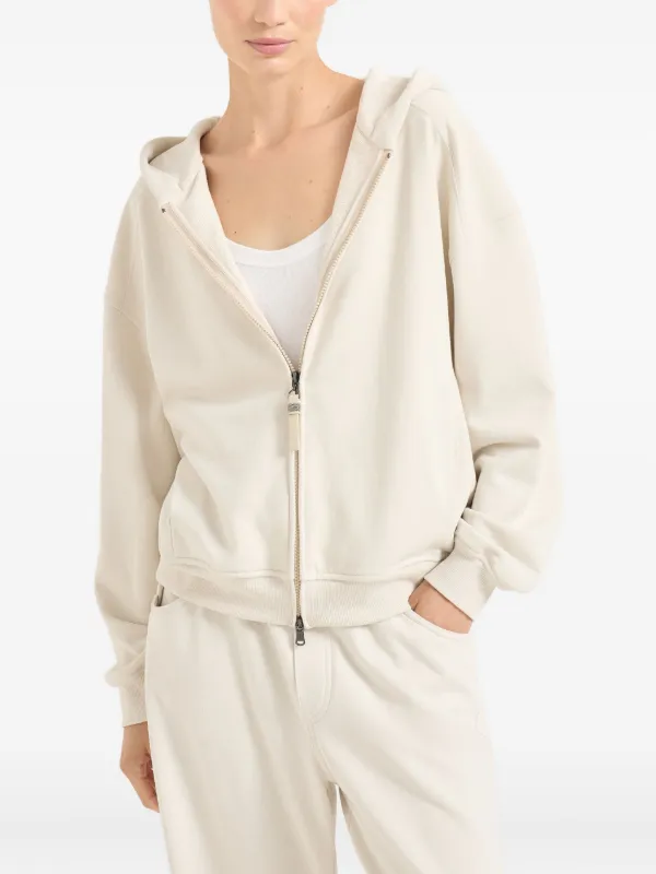 Brunello Cucinelli ジップアップ パーカー | ニュートラル | FARFETCH JP