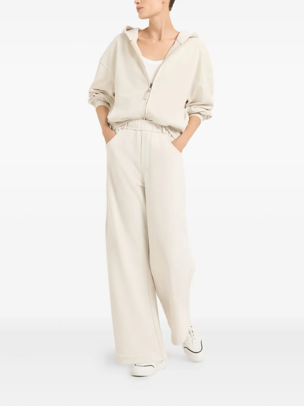 Brunello Cucinelli zipped hoodie - Beige