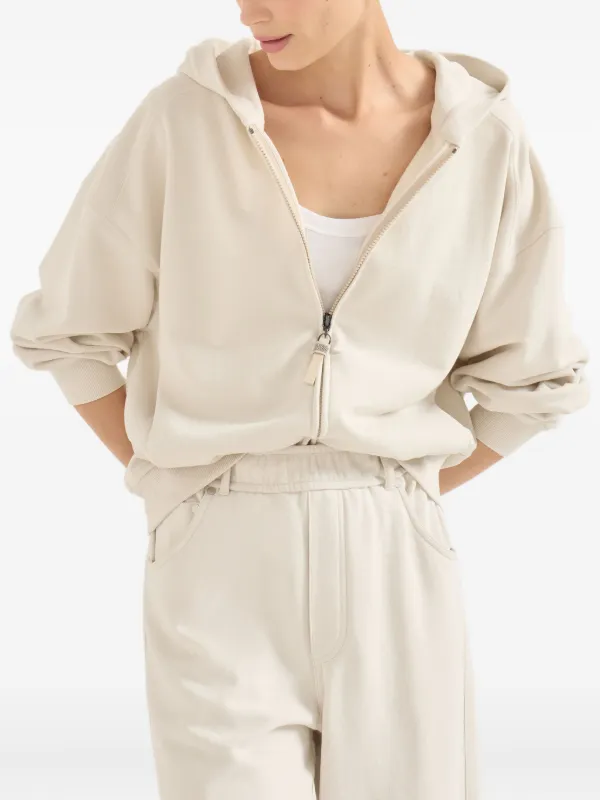 Brunello Cucinelli ジップアップ パーカー | ニュートラル | FARFETCH JP
