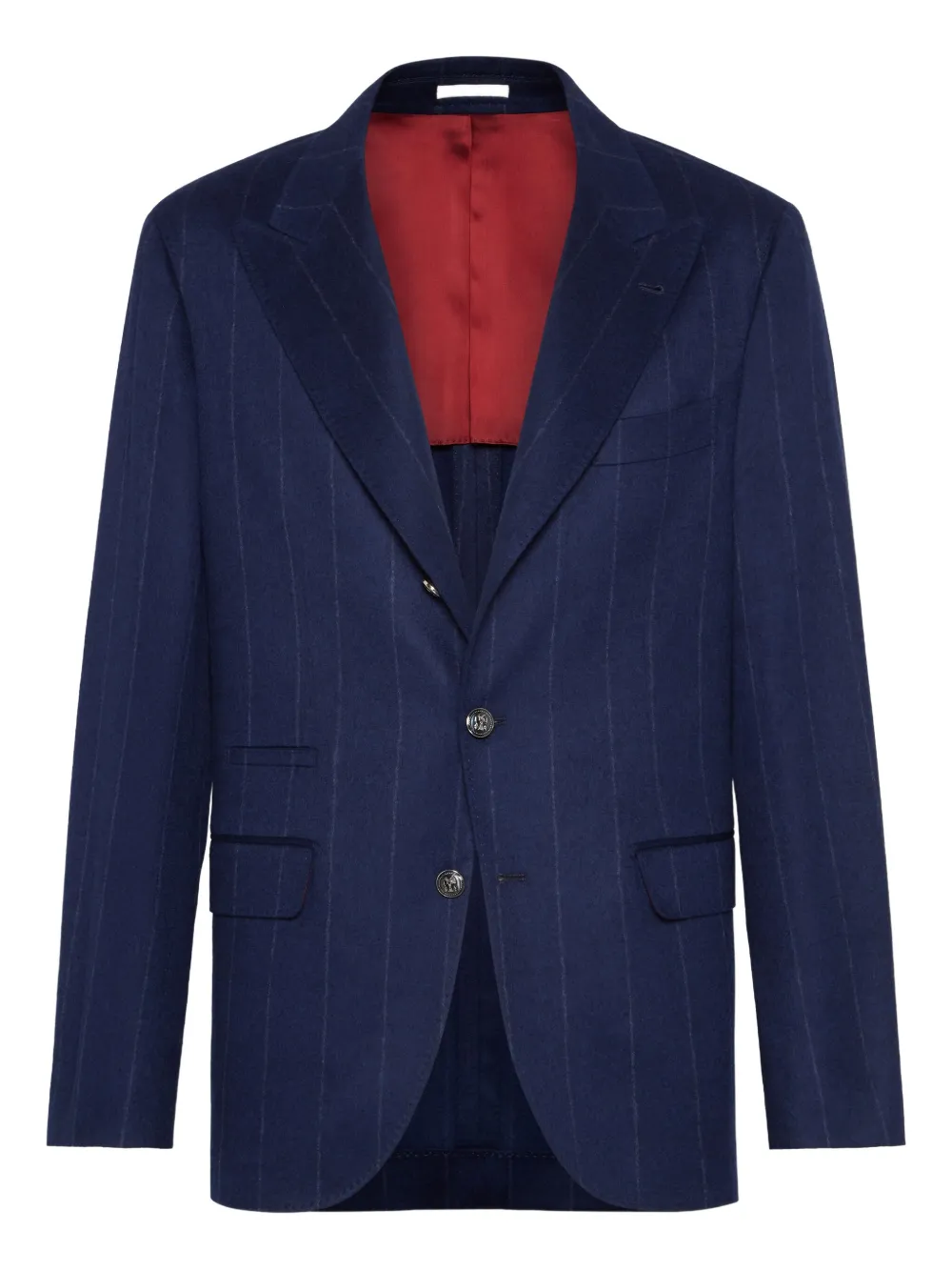 Brunello Cucinelli Blazer met krijtstreep Blauw